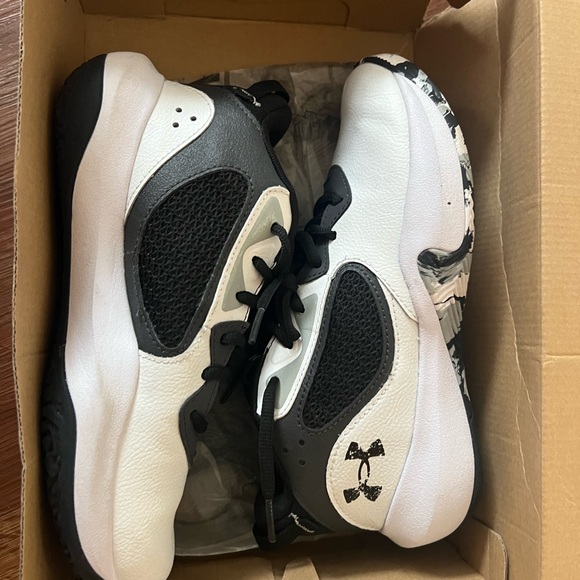 Under Armour Kids' Black and White Sneakers - Picture 1 of 4